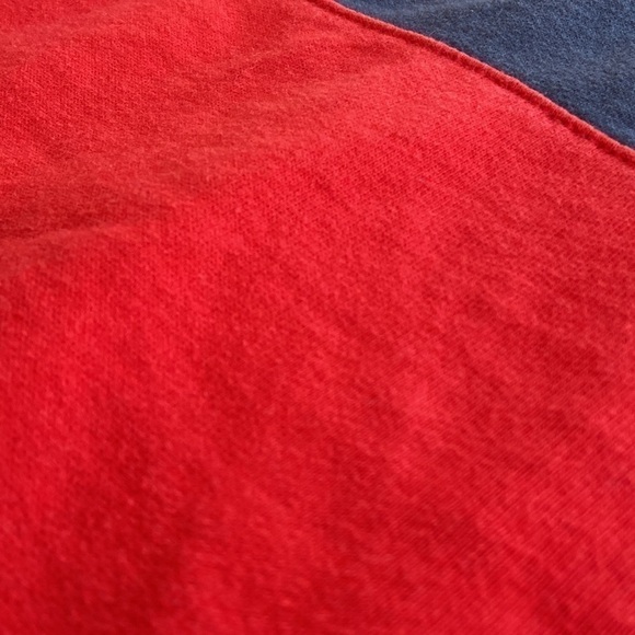 𝅺american Eagle Colour-Blocked Sweatshirt Red White Navy Size Large - Picture 5 of 9